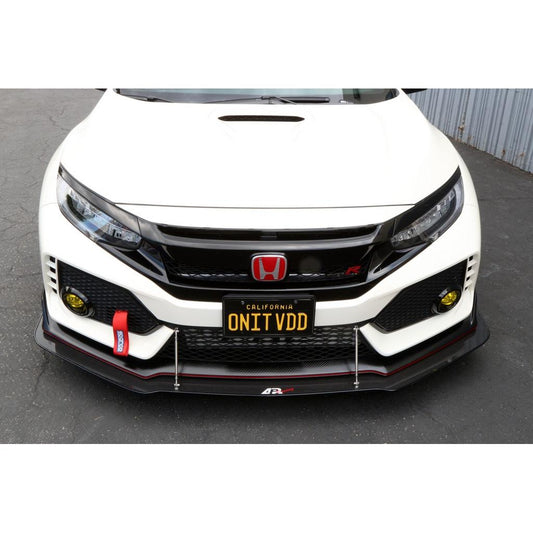 Honda FK8 Civic Type R with OEM Lip Carbon Fiber Front Wind Splitter 2017-2021