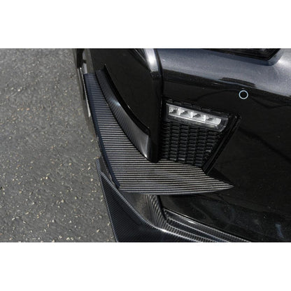 Nissan GTR R35 Carbon Fiber Front Bumper Canards 2017-2022