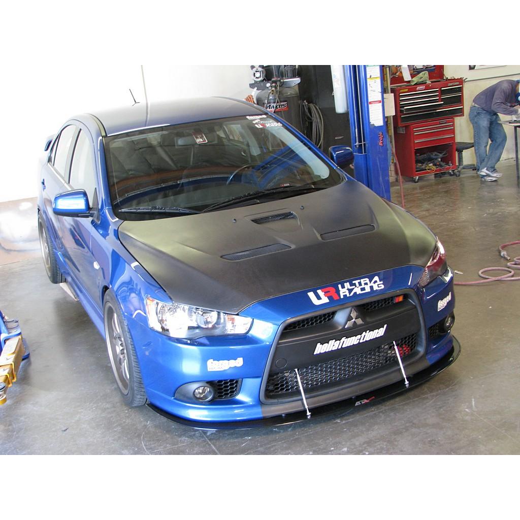 Mitsubishi Lancer Ralliart Carbon Fiber Front Wind Splitter 2009-Up