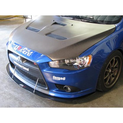 Mitsubishi Lancer Ralliart Carbon Fiber Front Wind Splitter 2009-Up