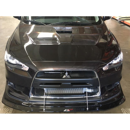 Mitsubishi Evolution X (Evo X) with APR Lip Carbon Fiber Front Wind Splitter 2008-2016