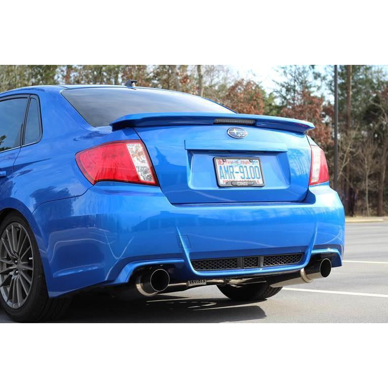 Invidia Dual N1 Burnt Titanium Tips Cat Back Exhaust WRX/STI Sedan 2008-2014 | HS11STIGTT