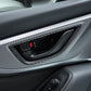 JDMuscle [22-26 WRX] P&S Series Carbon Fiber Interior Door Handle Frame Covers 4 PC | Black Carbon Fiber/ Red Carbon Fiber*Clearance*No Returns*