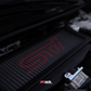 JDMuscle [22-26 WRX, 19+ Ascent, 20+ Outback, 20+ Legacy] Top Mount Intercooler Mesh Guard with WRX/STI Logo-Red/White