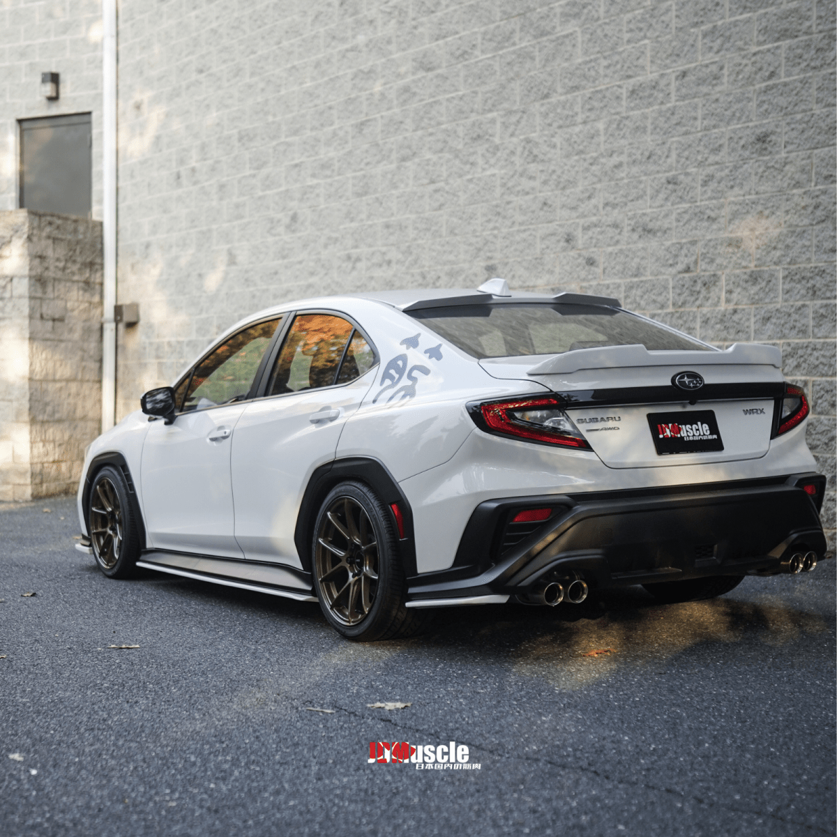 JDMuscle [22-26 WRX] V1 Roof Spoiler-Paint Matched/Gloss Black