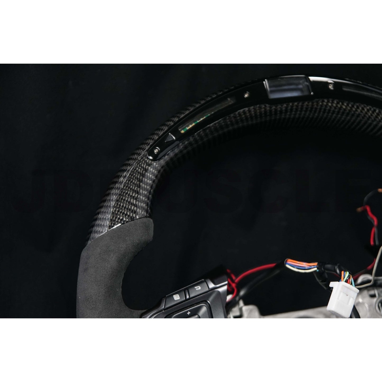 JDMuscle LED Performance Carbon Fiber Steering Wheel for Nissan 350z