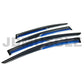 JDMuscle [15-21 WRX/STI] V2 Rain Guards / Window Visors w/ Color Accent *Special Order*