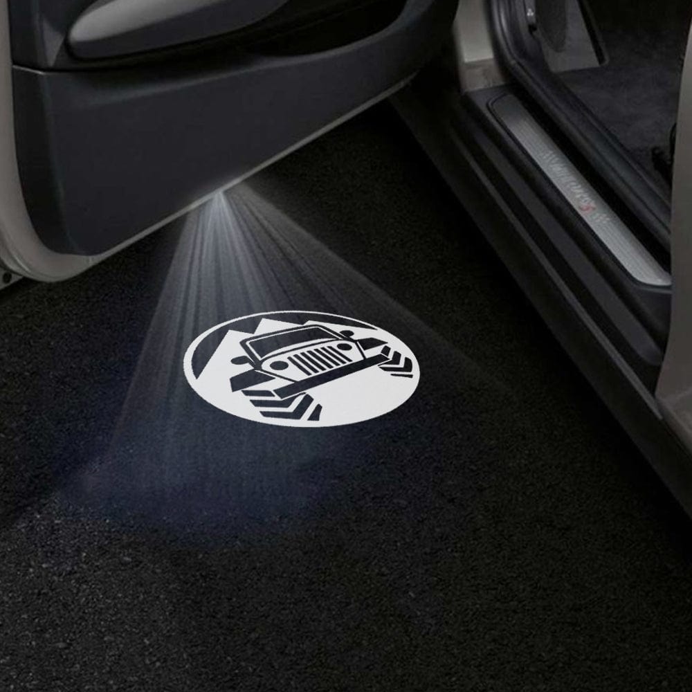 Jeep Cherokee Overland Premium Under Door Projector Puddle Lights Various Designs 2016–2020
