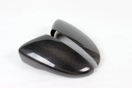 VW Scirocco Carbon Fiber Mirror Covers – Gloss Black Caps (2013–2016)