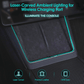 Laser-Carved Ambient Light for Model Y Juniper Wireless Charging Port | TESERY