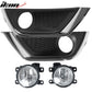 Fits 17-18 Jeep Compass Front Clear Glass Lens Black Cover Shell Pair