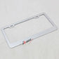 2PC Chrome Steel License Plate Frame + Screw Cap Car Truck Van SUV