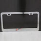 2PC Chrome Steel License Plate Frame + Screw Cap Car Truck Van SUV