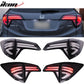 Fits 16-18 HRV Rear Full LED Light Bar Tail Lights W/ Switchback Clear