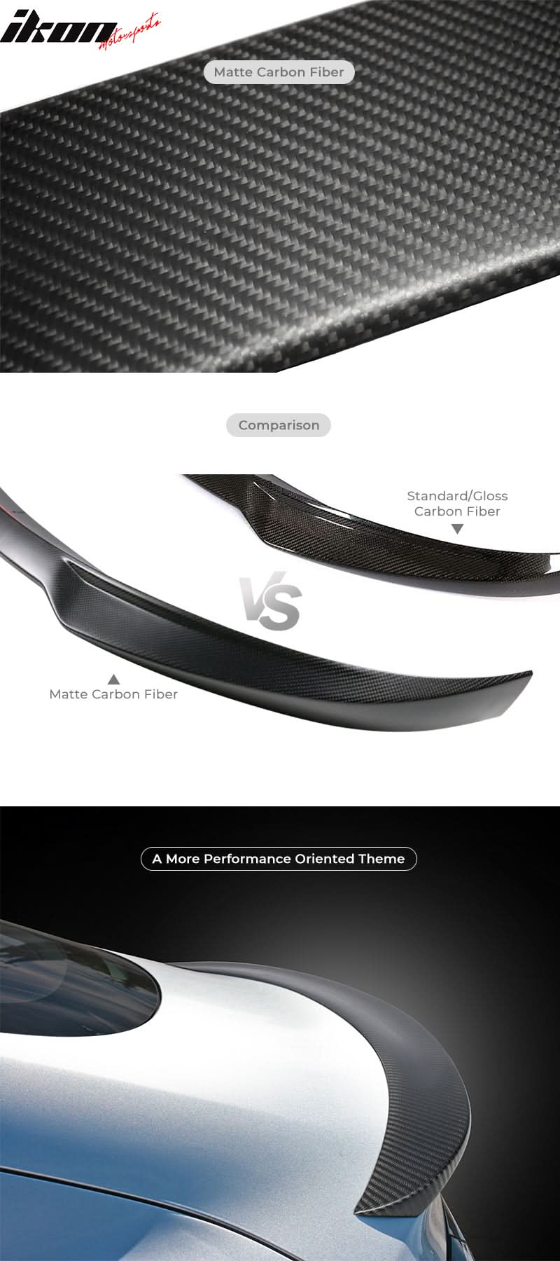2007-2013 BMW E92 E93 3 Series MP Style Rear Lip Diffuser Carbon Fiber