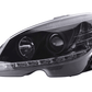 Mercedes Benz C-Class (204) Black LED Headlights with Daytime Running Lights (2007-2010)