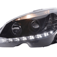 Mercedes Benz C-Class (204) Black LED Headlights with Daytime Running Lights (2007-2010)