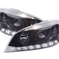 Mercedes Benz C-Class (204) Black LED Headlights with Daytime Running Lights (2007-2010)