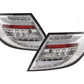 Mercedes Benz C-Class (204) Chrome Clear LED Taillights Set (2007-2011)