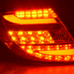 Mercedes Benz C-Class (204) Chrome Clear LED Taillights Set (2012-2014)