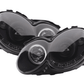 Mercedes Benz CLK (209) Black LED Headlights with Daytime Running Lights (2004-2009)