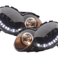 Mercedes Benz CLK (209) Black LED Headlights with Daytime Running Lights (2004-2009)