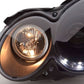 Mercedes Benz CLK (209) Black LED Headlights with Daytime Running Lights (2004-2009)