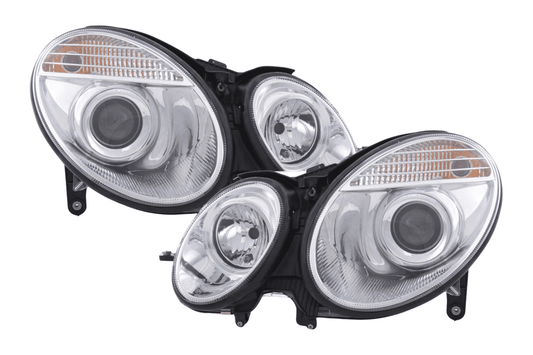 Mercedes Benz E-Class (211) Chrome Headlight Set (2002-2006)