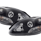 Mercedes Benz S-Class (220) Black Headlight Set (1998-2001)