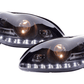 Mercedes Benz S-Class (220) Black LED Headlights with Daytime Running Lights (1998 - 2005)