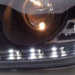 Mercedes Benz S-Class (220) Black LED Headlights with Daytime Running Lights (1998 - 2005)