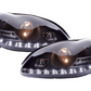 Mercedes Benz S-Class (220) Black LED Headlights with Daytime Running Lights (2002-2005)