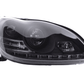 Mercedes Benz S-Class (220) Black LED Headlights with Daytime Running Lights (2002-2005)