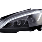 Mercedes Benz S-Class (221) Black LED Headlights with Daytime Running Lights (2005 - 2009)