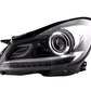 Mercedes W204 C-Class Black LED Headlights with DRL (2011 - 2014)