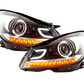 Mercedes W204 C-Class Black LED Headlights with DRL (2011 - 2014)