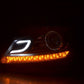 Mercedes W204 C-Class Black LED Headlights with DRL (2011 - 2014)