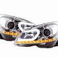 Mercedes W204 C-Class Chrome LED Headlights with DRL (2011 - 2014)