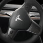 Model 3 / Y Steering Wheel Middle Trim Cover - Carbon Fiber Interior Mods