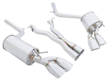 Megan Racing Axle Back Exhaust for 2012-2015 Mercedes Benz C63 AMG - Stainless Rolled Tips