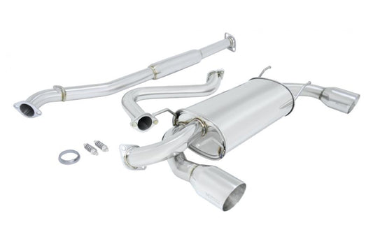 Megan Racing Exhaust System for Scion FR-S 2013-17 / Subaru BRZ 2013-17 / Toyota 86 2017-21 Dual 4" Burnt Ti Tips - MR-CBS-SFR12-SRT-R+MR-CBS-SFR12-M