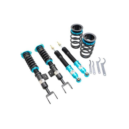 Megan Racing Coilover Damper Kit Series EZII for 2017+ Tesla Model 3 RWD - 15-click Damping, 8kgf/mm Front/11kgf/mm Rear