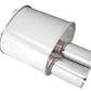 Megan Racing Universal Exhaust F-RT Dual Tip Muffler - Dual Tip 2.5" Pipe 3" Stainless Steel MR-MU-FRT-2