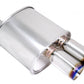 Megan Racing F-RT Turbo Dual Tip Muffler 3" Pipe Universal Exhaust - MR-MU-FRT-2T