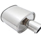 Megan Racing Universal Exhaust M-OE Muffler - Matte Black Finish with Silver Chrome Tip MR-MU-MOE-B