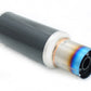 Megan Racing Muffler Universal for 2006 Audi A4 Quattro - Carbon Fiber, Titanium Tip, 4" Burnt MR-MU-MSPEC2