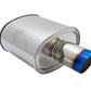 Megan Racing Muffler Universal MVO for 2010to2025 18" Length 6.5" Height 2.4" Inlet ID 3.2" Tip OD 3.5" - Various Tip Styles