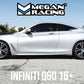 Megan Racing Coilover Front Lower for Infiniti Q50/Q60 2014+ Full Length Adjustable Monotube 15-click Damping MR-CDK-IQ50-FK-EZII