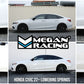 Megan Racing - Lowering Springs Front & Rear for 2022+ Honda Civic SAE 9254 Cold Wound Steel front drop 25mm rear drop 19mm powder coated MR-LS-HC22