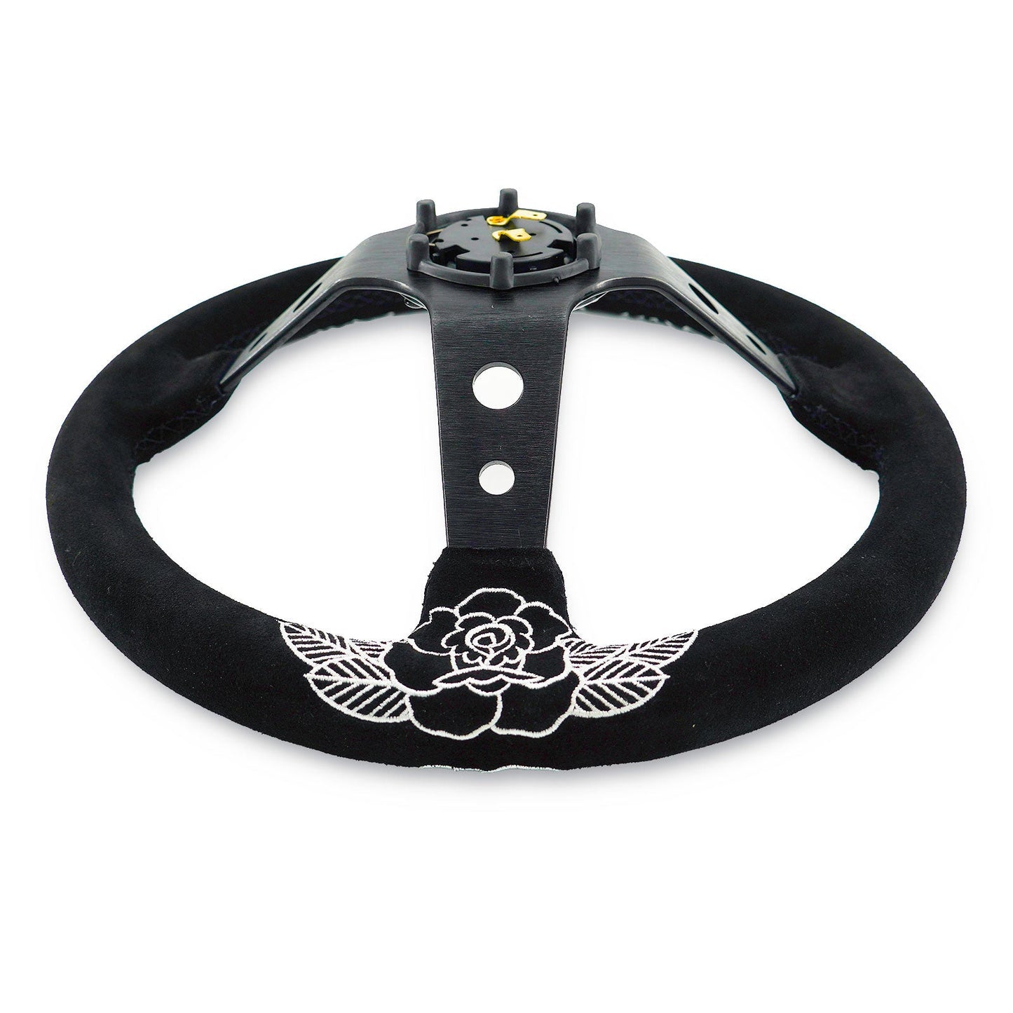 BW Rose 350mm Racing Steering Wheel + Hub Adapter Boss Kit for Civic, Del Sol, Integra